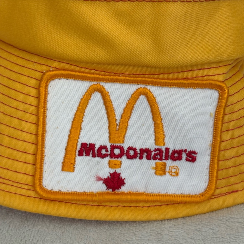 VTG Women McDonalds bucket hat patch logo small 21” New from 60s Made in Canada - Picture 3 of 13
